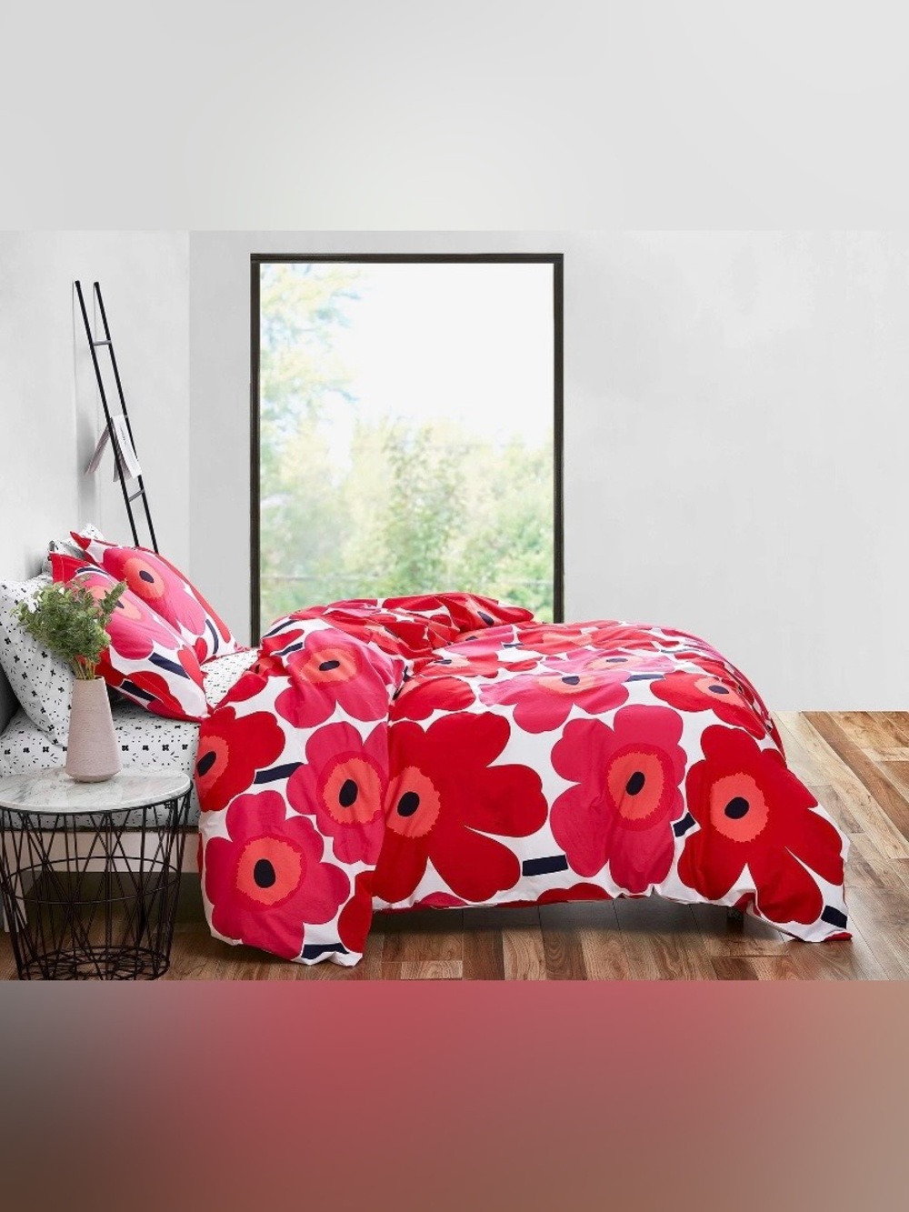 🌺NWT🌺 Marimekko Unikko Duvet cover set, Size King - Picture 5 of 11